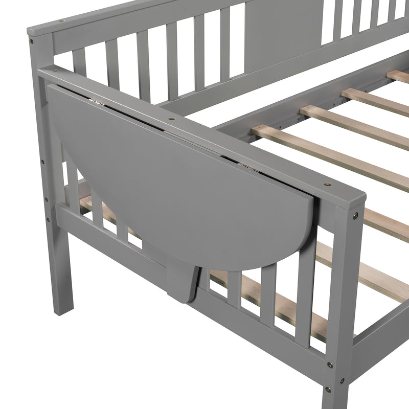 Twin size Daybed, Wood Slat Support, Gray