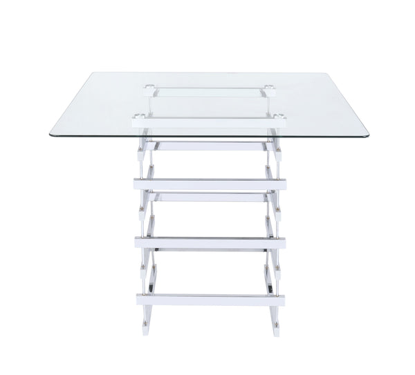 Counter - Height Table Glass - White