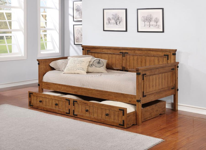 Oakdale - Wood Twin Daybed - Rustic Honey - Atlantic Fine Furniture Inc