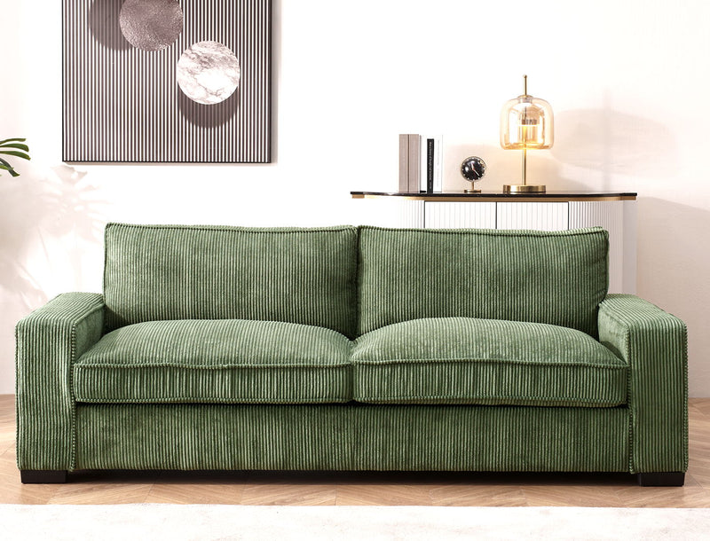 Luxe - Corduroy Sofa With Sleek Design, Spacious And Comfortable 3 Seater Couch