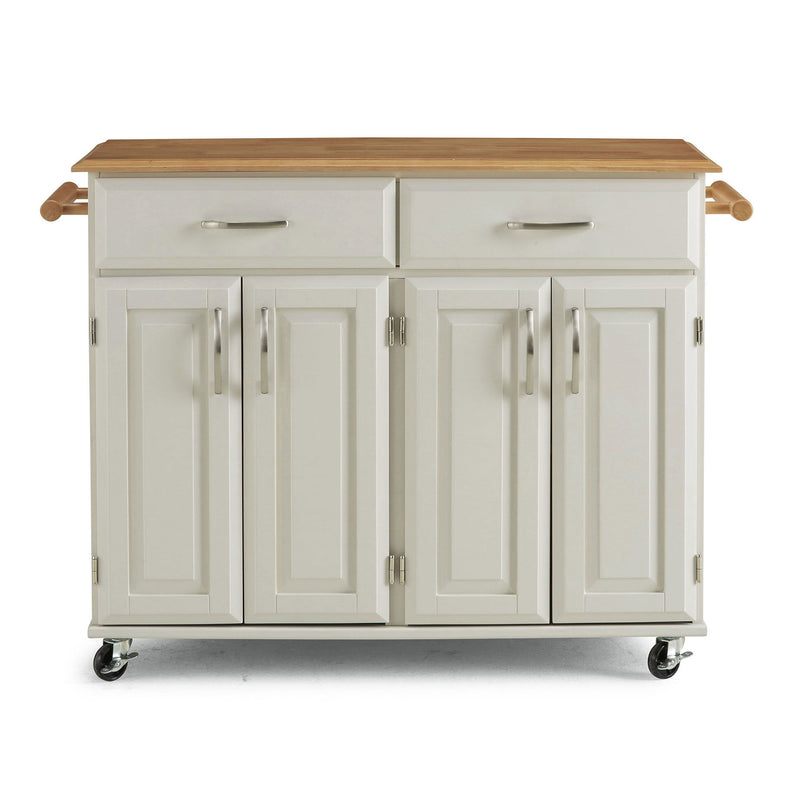 Blanche - Kitchen Cart - White - Wood - 36"