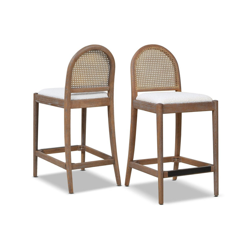 Panama - Curved Back Cane Counter Stool (Set of 2)