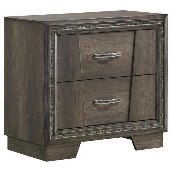 Janine - 2-Drawer Nightstand - Gray