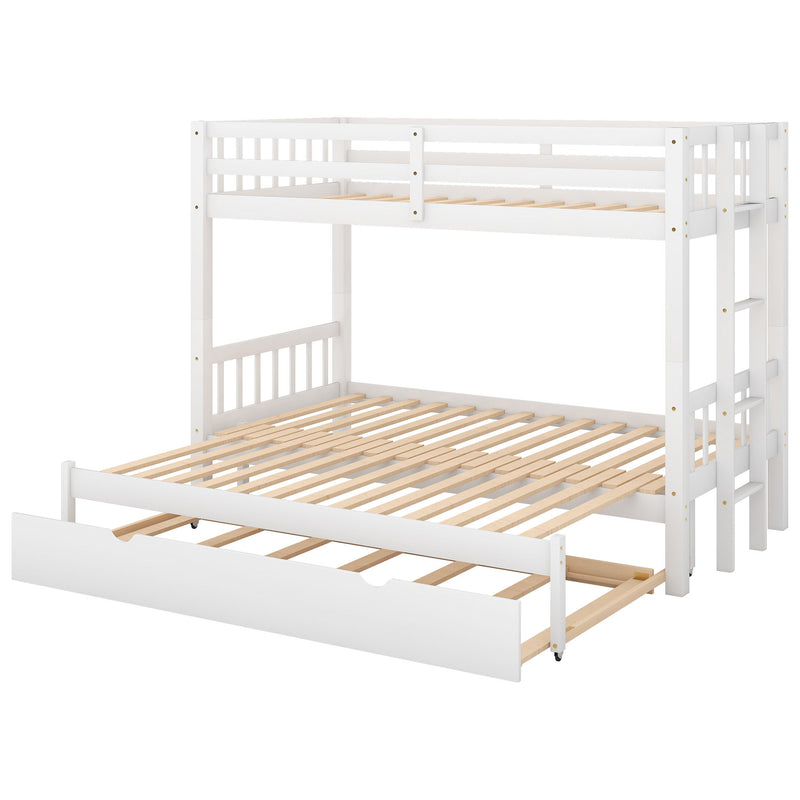 Twin Over Pull-Out Bunk Bed With Trundle