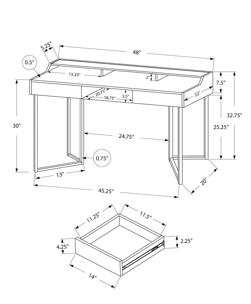 Computer Desk For Home Office, Ample Storage, Contemporary & Modern