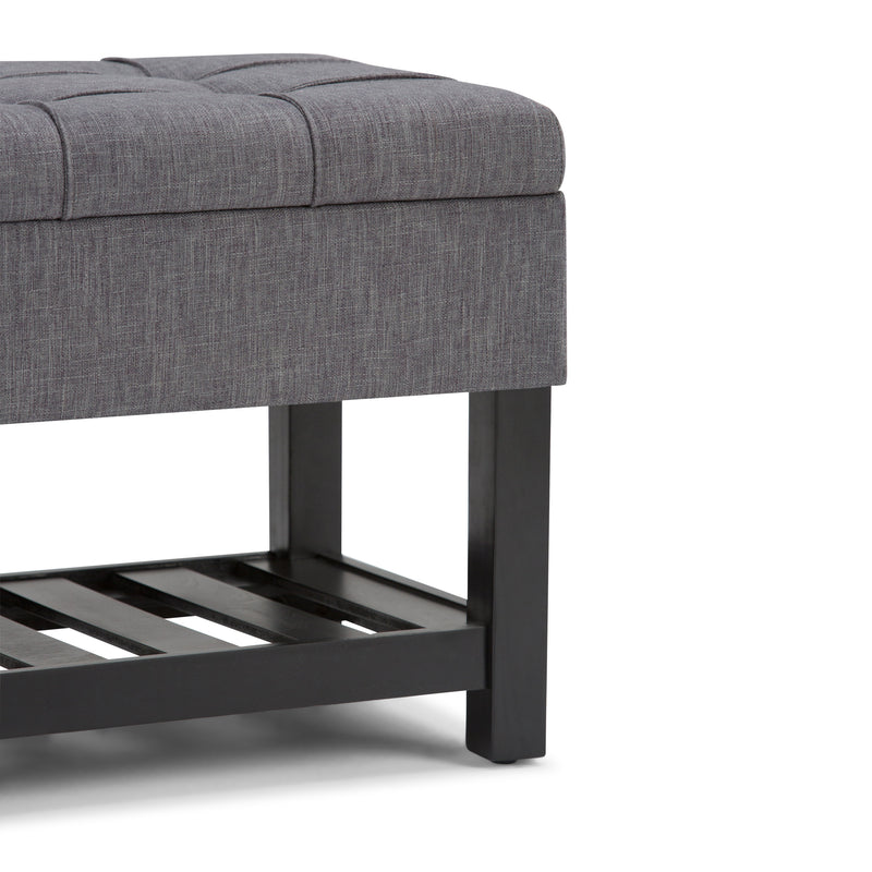 Saxon - Upholstered Transitional Storage Ottoman Bench