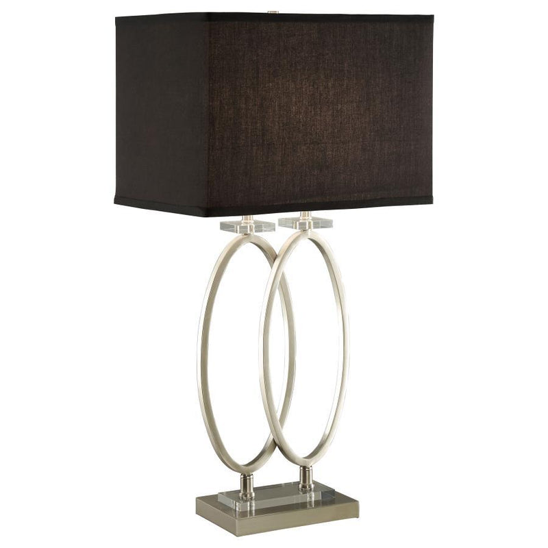 Izuku - Rectangular Shade Table Lamp - Brush Nickel - Atlantic Fine Furniture Inc