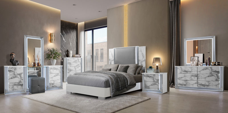 Moon - 5 Piece Bedroom Set With LED Accent Lighting