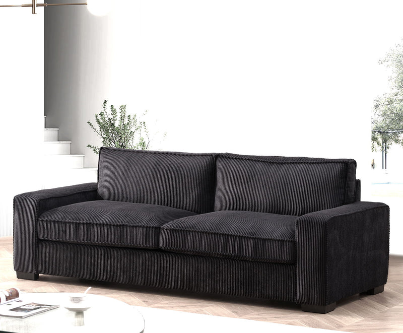 Luxe - Corduroy Sofa With Sleek Design, Spacious And Comfortable 3 Seater Couch