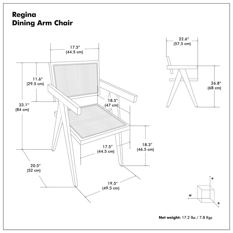 Regina - Handcrafted Dining Armchair (Set of 2)