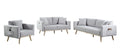 Easton - Linen Fabric Living Room Set With USB Charging Ports Pockets And Pillows (Set of 2)