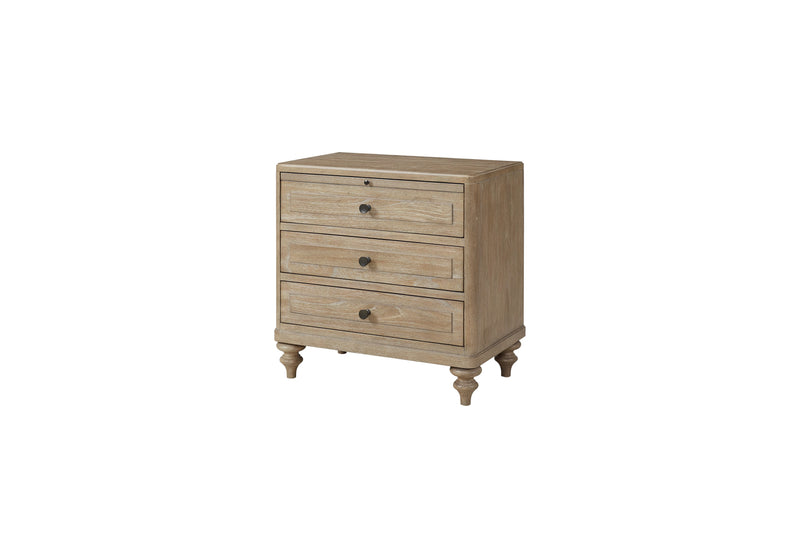 Queen Panel Bedroom Set With 3 Drawer Nightstand, Casual Dresser, Cane Mirror, 3 Drawer Cane Front Chest And Bench - Sand