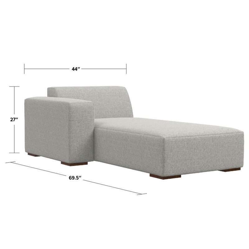 Rex - Left Chaise Sofa Module - Gray