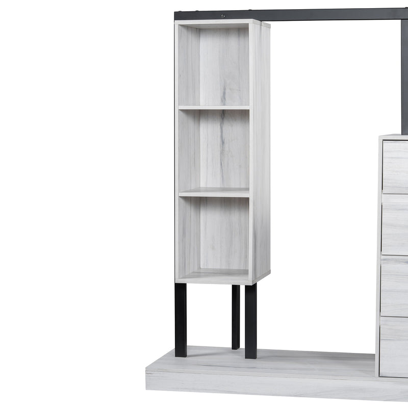 Wardrobe With 4 Drawers And 3 Shelves