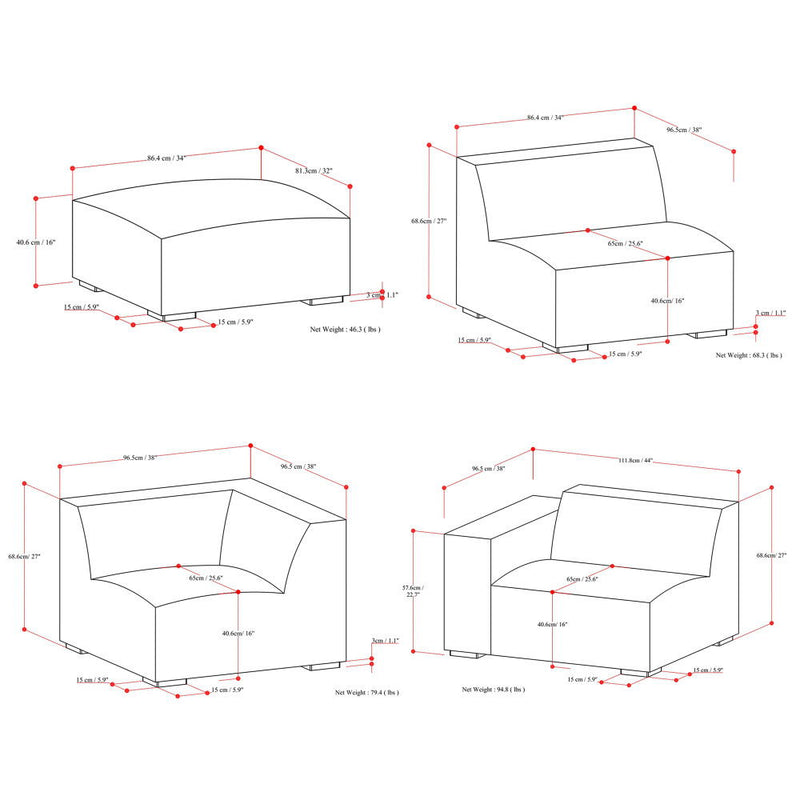 Rex - Handcrafted Sectional Sofa And Ottoman