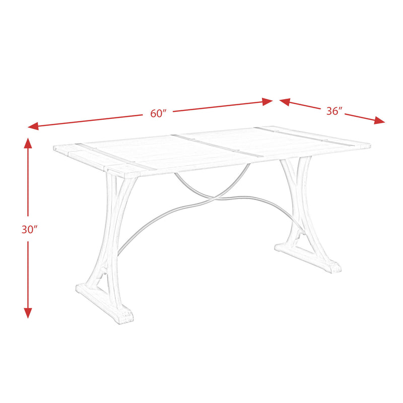 Callista - Folding Top Dining Table - Beach