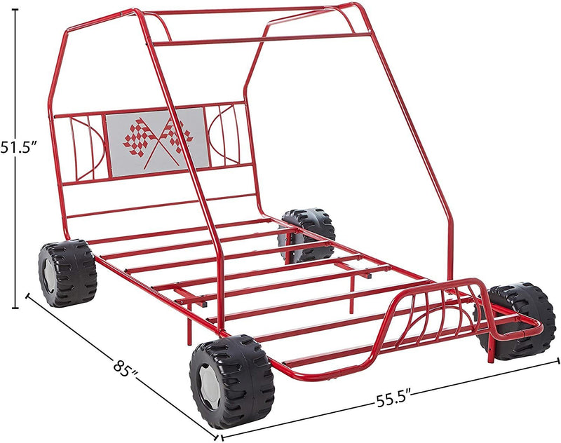 ACME Xander Twin Bed in Red Go Kart 37645T