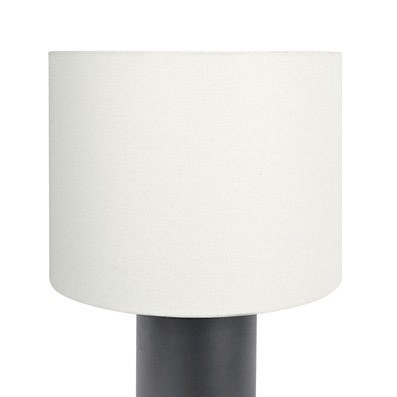 Aura - Table Lamp With On / Off Switch Block Base - Black / White