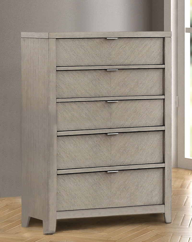 5 Drawer Chest - Light Gray