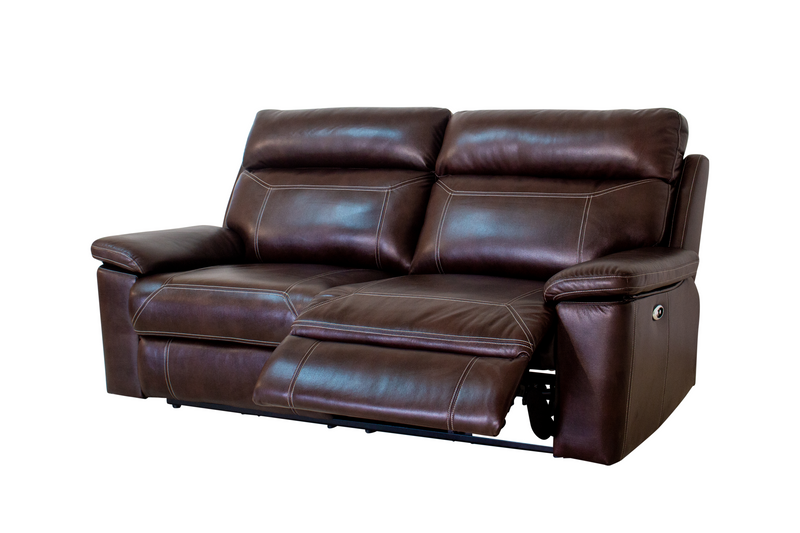 Sterling Manual Brown Air Leather 3 Seater