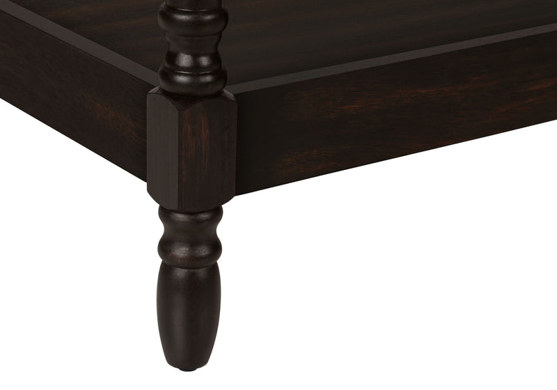 Accent - Table, 2 Tier, Square, Traditional - Walnut