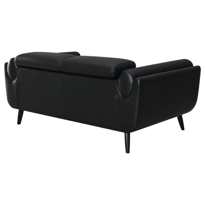 Shania - Upholstered Low Back Loveseat - Black