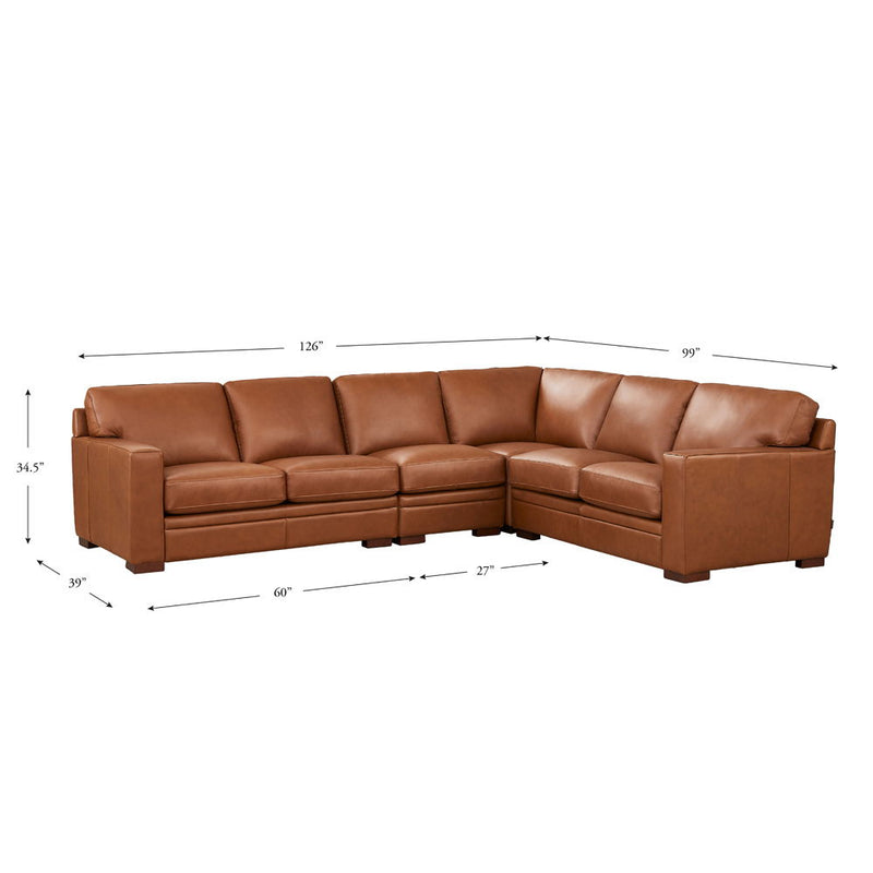 Dillon - Leather L-Shaped Sectional