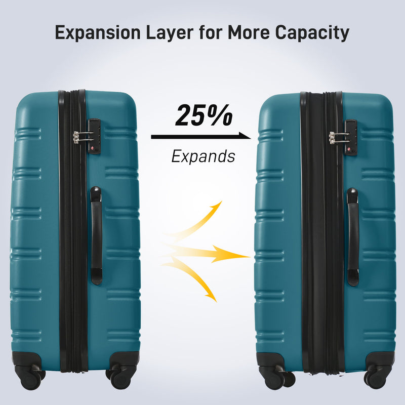 Hardshell Luggage Sets 4 Pieces + Bag Spinner Suitcase With Tsa Lock Lightweight - 16" / 20" / 24" / 28" Luggages