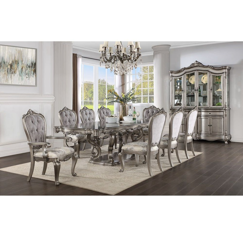 Ariadne - Dining Table With Pedestal - Antique Platinum