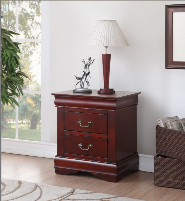 Louis Philippe - Nightstand, Elegant Design - Cherry