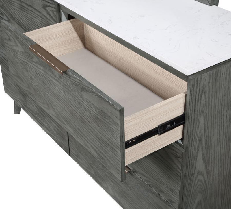 Nathan - 6-Drawer Dresser - Gray