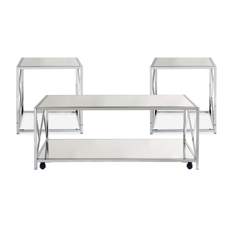 Braden - 3 Piece Occasional Table Set - Chrome