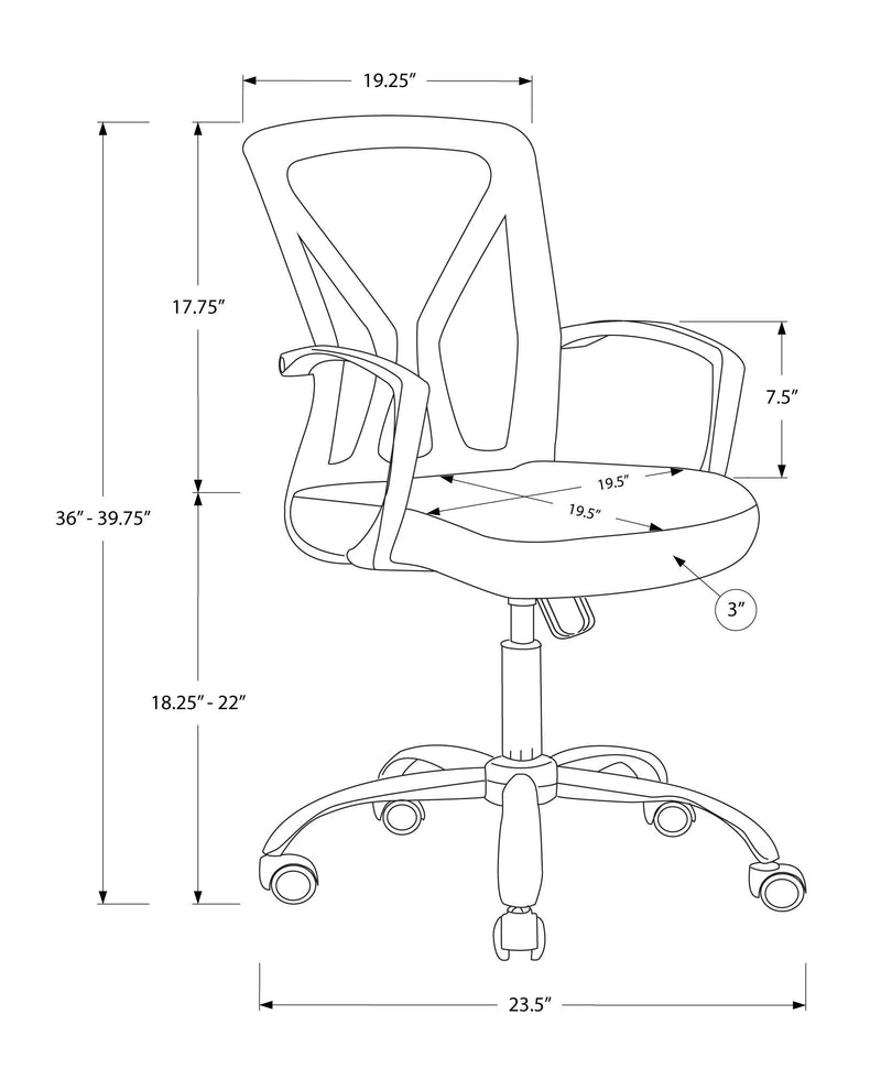 Office Chair & Adjustable Height, Swivel, Ergonomic, Contemporary & Modern