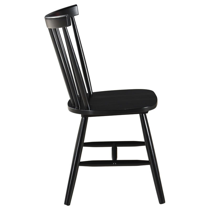 Hollyoak - Windsor Wood Dining Side Chair (Set of 2) - Black