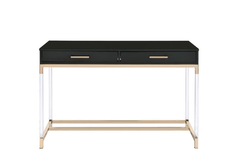 Adiel - Desk - Black & Gold Finish