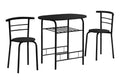 3 Pieces Dining Table Set, Small, Contemporary & Modern