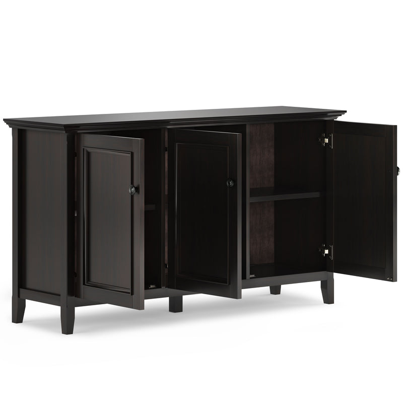 Amherst - Wide 3 Door Storage Cabinet - Hickory Brown