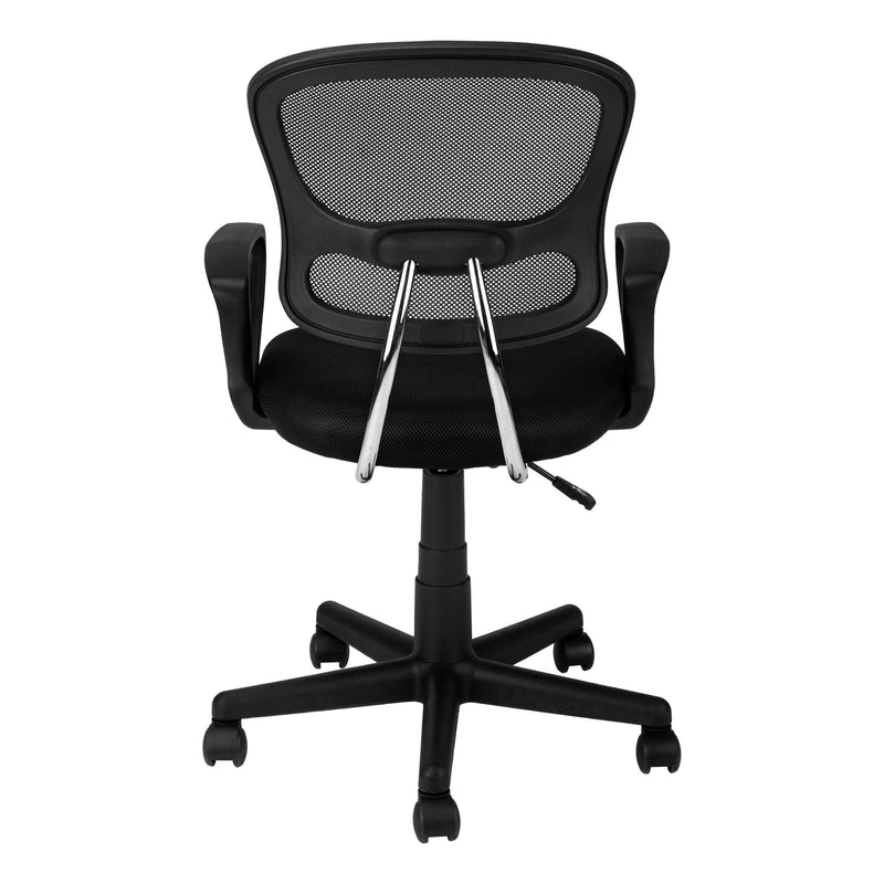 Office Chair, Adjustable Height, Swivel, Ergonomic, Armrests, Mesh, Contemporary / Modern - Black