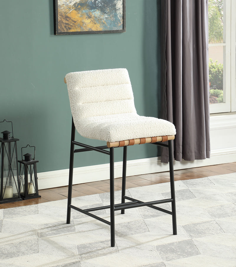 Lahni - 17" Boucle Fabric Counter Height Chair