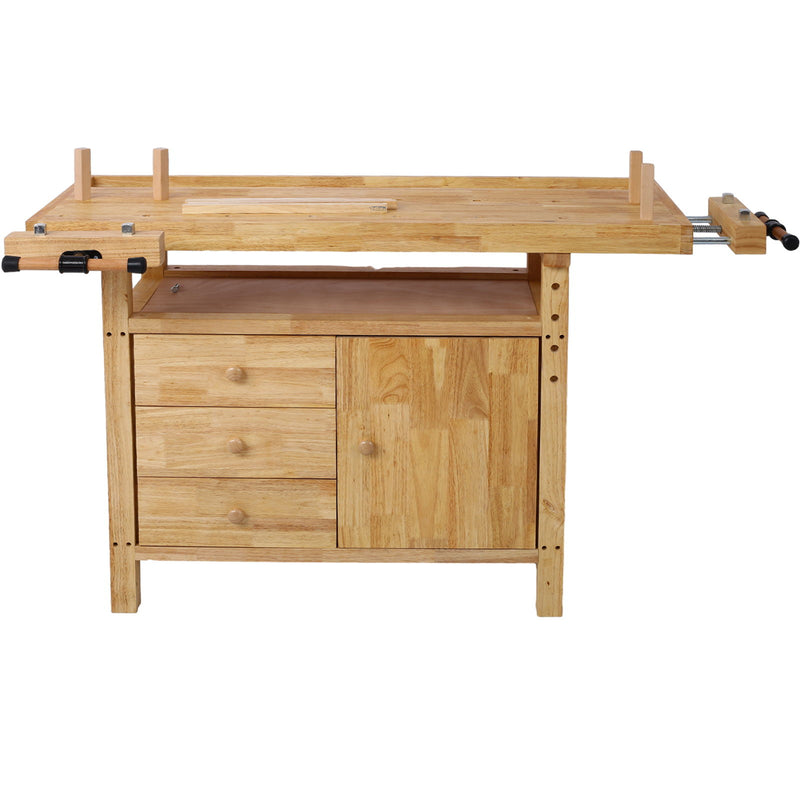 Wood Workbench For Garage Workshop And Home - Natural