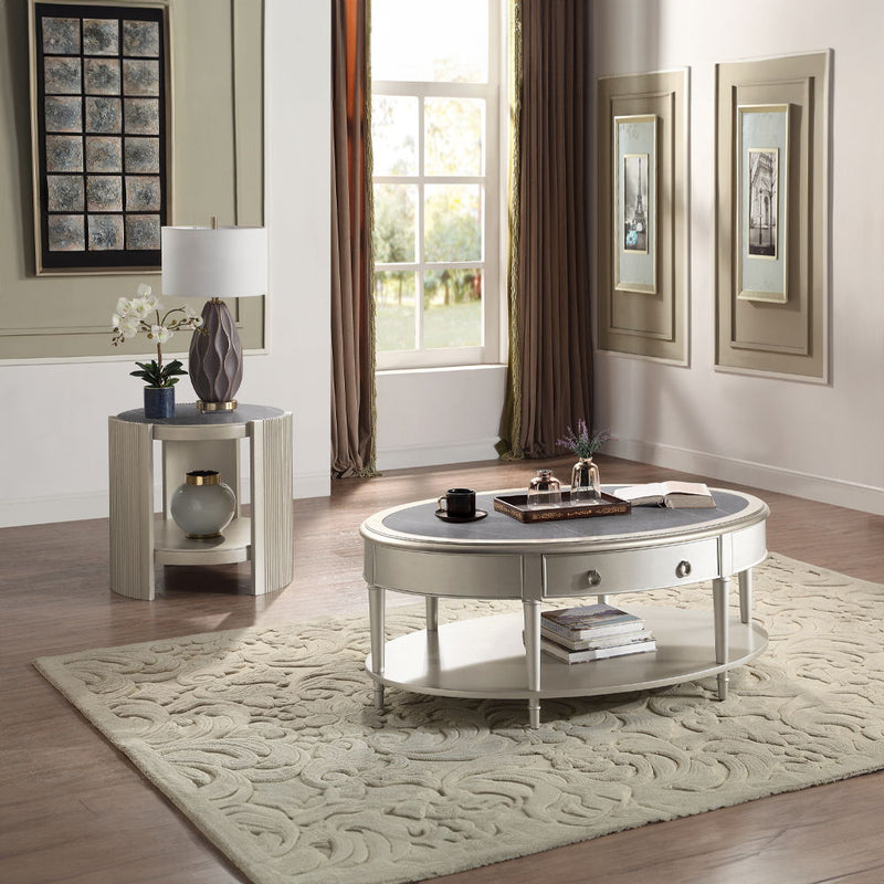 Kasa Coffee Table - Sintered Stone Top & Champagne Finish