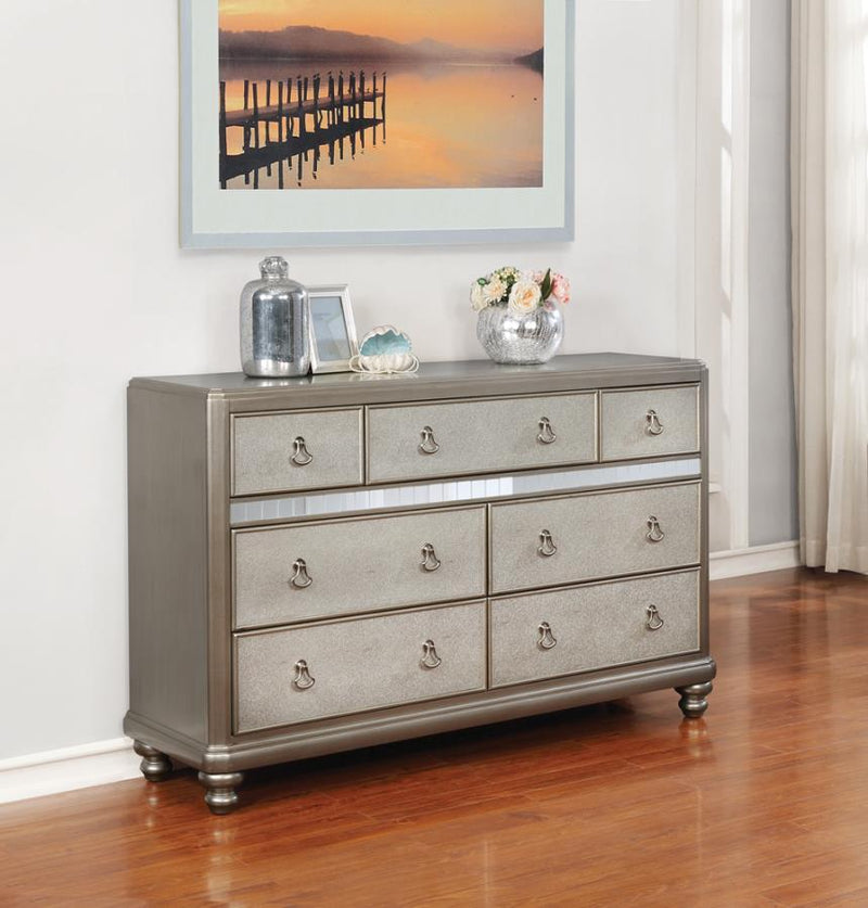 Bling - Game 7-Drawer Dresser - Metallic Platinum