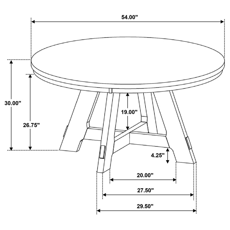 Danvers - Round Wood Dining Table - Brown Oak