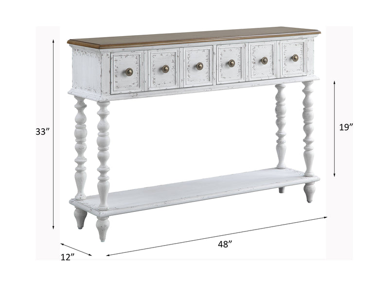 Bence - Console Table - White