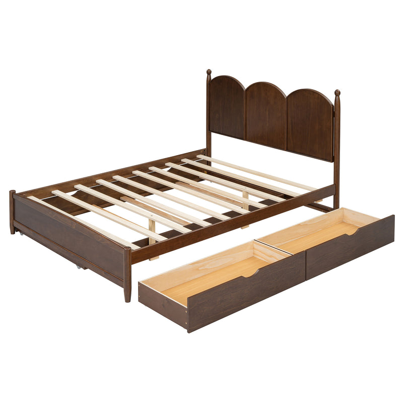 Platform Bed With With 2 Big Drawers And Trundle