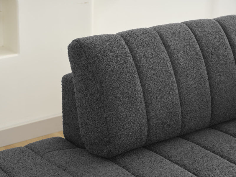 Jessica - Lamb Wool Sectional Sofa With Chaise