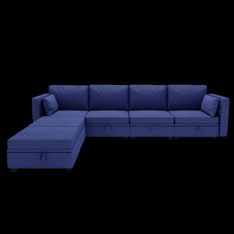 UNITED WE WIN Modular Sectional Sofa U Shaped Modular Couch with Reversible Chaise Modular Sofa Sectional Couch with Storage Seats