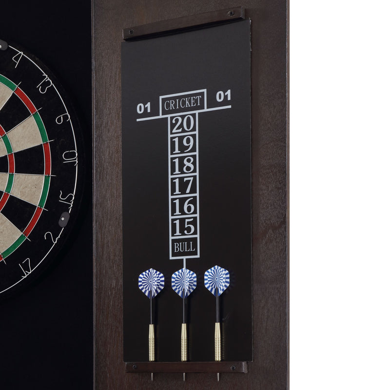 Bone - Dartboard Cabinet Ssg-120405 Cabinet With Dartboard - Dark Brown