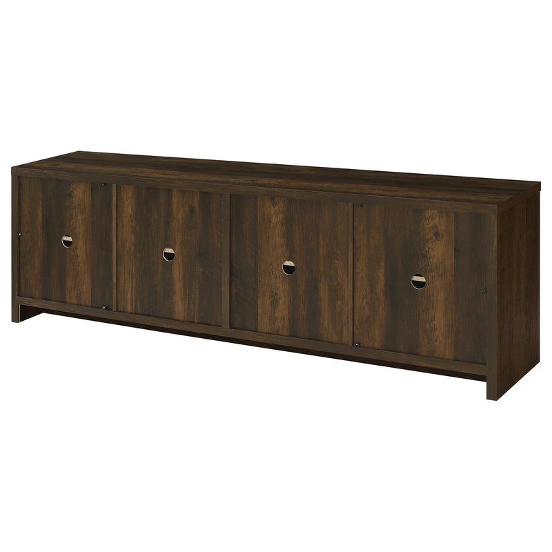 Laughlin - 4 Door Engineered Wood TV Stand - Dark Pine