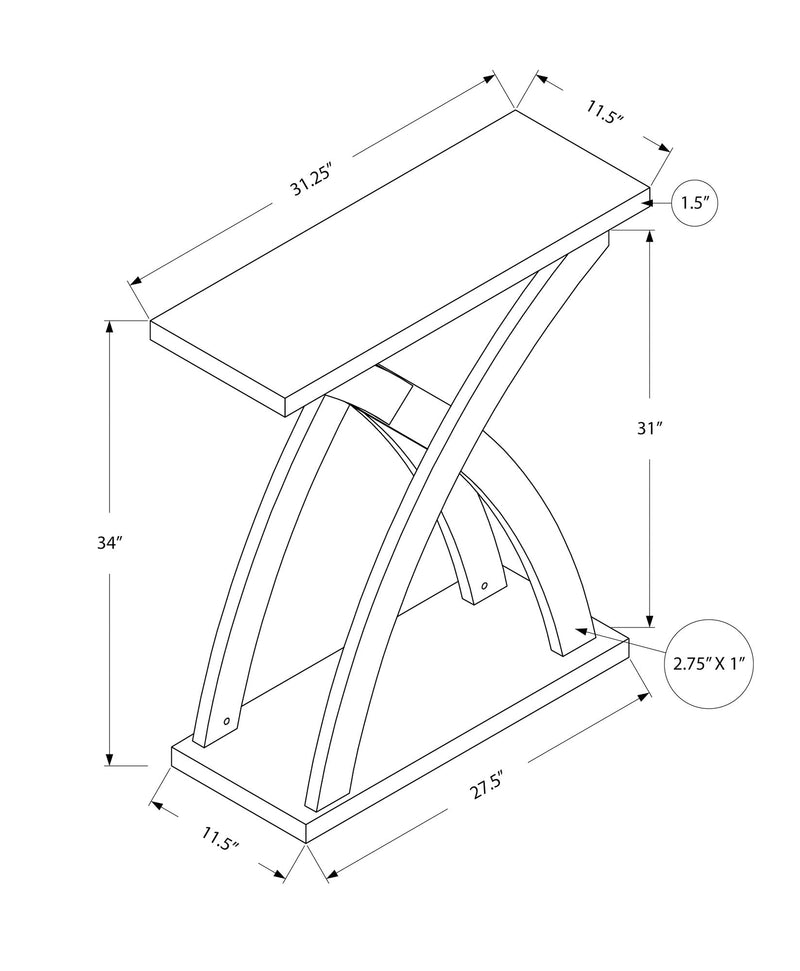 Accent Console Table For Entryway Modern - Espresso